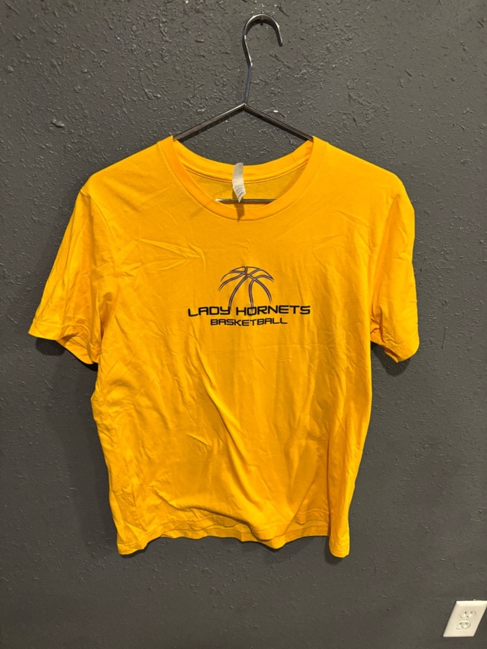 Yellow "Lady Hornets Basketball" Graphic Tee
